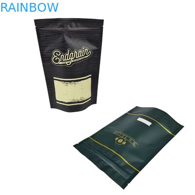 High Moisture Barrier Doypack Laminated Material Custom Logo Plastic Resealable Ziplock Coffee Pouches