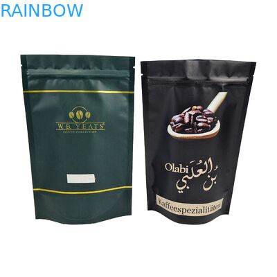 OEM Custom Printed Coffee Bags Plastic Packaging Bags Stand Up Coffee Bags With Resealable Zipper