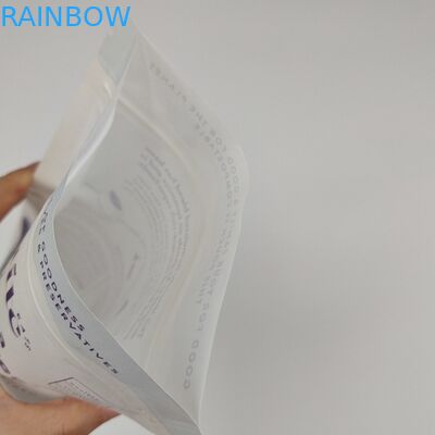 Stand Up Zipper White Kraft Paper Resealable Ziplock Heat Sealable Food Storage Doypack Custom Food Packaging Pouches