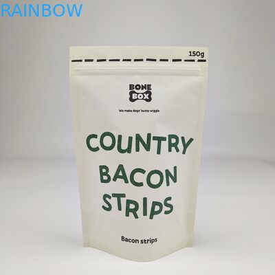 Doypack Ziplock Brown White Kraft Craft Paper Standing Up Pouches Food Packaging Smell Proof Zipper Bags