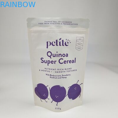 Biodegradable Recycled Customized Stand Up Pouches Dry Pet Food Packaging Brown White Kraft Paper Bags