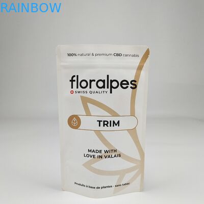 Biodegradable White Kraft Paper Stand Up Coffee Bag Coffee Pouch With Degassing Valve For Coffee Pack