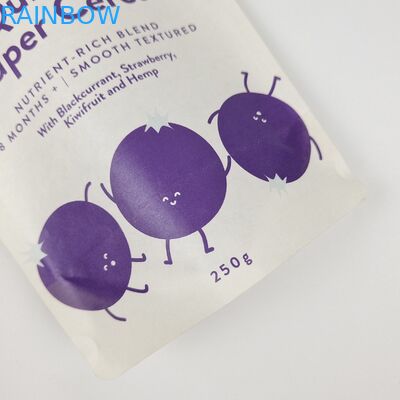 Stand Up Pouch With Zipper Kraft Craft Paper Custom Printed Reusable Zip Lock Doypack Food Packaging Bags