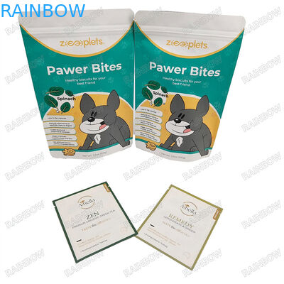 Custom Printing Stand Up Bags for Your Pet Snack Reusable Zipper Bags