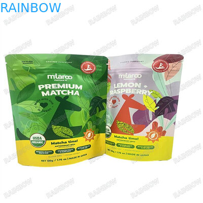 Digital Printing 100% Biodegradable Kraft Paper Bags Custom Manufacturers Stand Up Food Packaging Zipper Plastic Pouch C