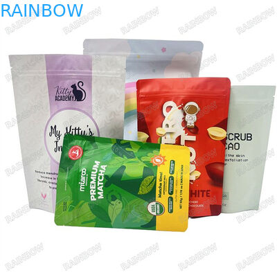 Digital Printing 100% Biodegradable Kraft Paper Bags Custom Manufacturers Stand Up Food Packaging Zipper Plastic Pouch C