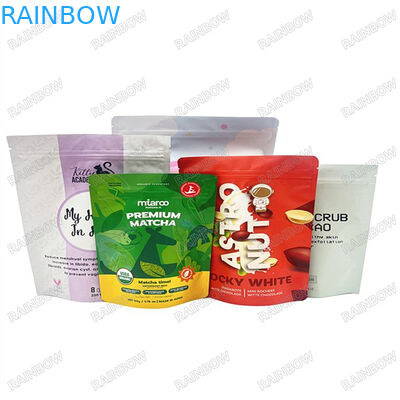 Digital Printing 100% Biodegradable Kraft Paper Bags Custom Manufacturers Stand Up Food Packaging Zipper Plastic Pouch C