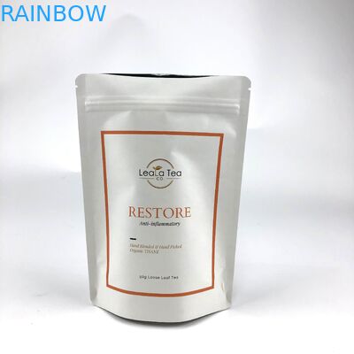 Resealable Stand Up Pouches with Customized Logo for Dried Tea Bag Packaging
