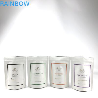 Resealable Stand Up Pouches with Customized Logo for Dried Tea Bag Packaging