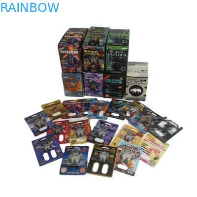 Slide Blister Card Packaging Male Enhancement Pills Packing Sex Pill 3d Packing