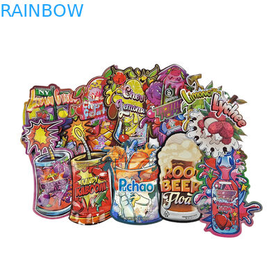 Custom Printed Child Proof Zipper Bags Stand Up Holographic Bags For Snacks And Commodity Products Plastic Bags