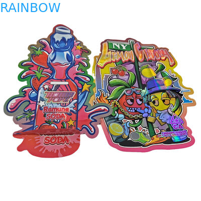 Custom Printed Child Proof Zipper Bags Stand Up Holographic Bags For Snacks And Commodity Products Plastic Bags