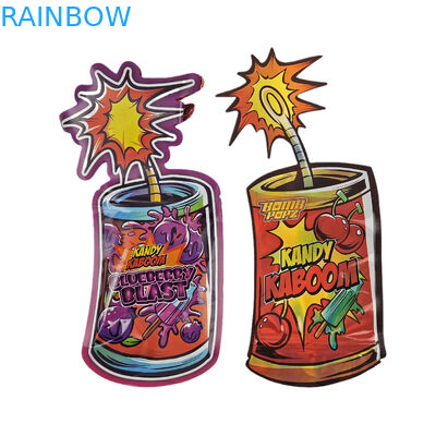 Custom Design Printed Die Cut Ziplock Special Shaped Irregular Plastic Packaging 3.5g Mylar Bag