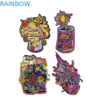 Custom Design Printed Die Cut Ziplock Special Shaped Irregular Plastic Packaging 3.5g Mylar Bag