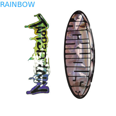 Custom 3.5g Holographic Die Cut Mylar Bags Irregular Shaped Packaging Zipper Smell Proof Die Cut Plastic Packaging Bag