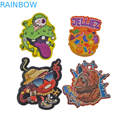 Irregular Shape packaging bags Holograph Foil Die Cut bags Special Shaped Ziplock Plastic Mylar 3.5g Die Cut Bags