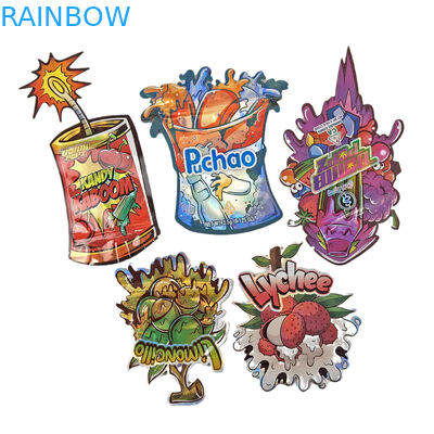 Custom Printed Soft Touch Holograph Die Cut Irregular Special Shape Plastic Zipper Mylar Food Packaging Bag