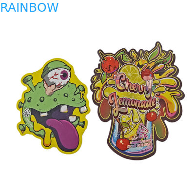 Custom Printing 3.5g 7g 14g 28g Special Shaped Smell Proof Food Candy Bag Die Cut Mylar Pouches