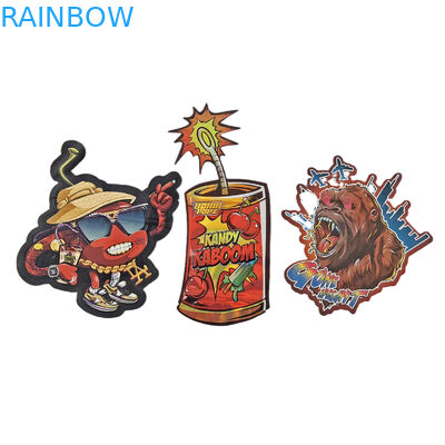 Ziplock Foil Pouch 3.5g 7g 14g Special Shape Custom Packaging Food Smell Proof Die Cut Mylar Bag