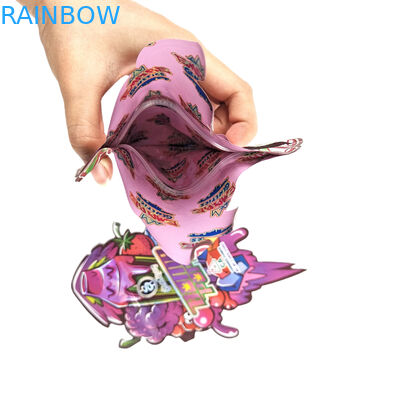 Special Irregular Shaped Smell Proof Bags With Ziplock Custom28g 14g 7g 3.5g Die Cut Snack Food Packaging Mylar Bag