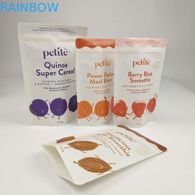 Custom Printed Food Packaging Bag Smell Proof Ziplock Kraft Paper Stand Up Pouch With Zipper And Window