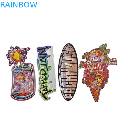 3.5g 7g Custom Printed Special Die Cut Irregular Shaped Mylar Bags Smell Proof With Zipper Snack Packaging Mylar Bags