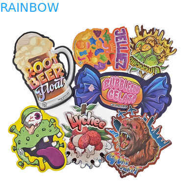 3.5g 7g Custom Printed Special Die Cut Irregular Shaped Mylar Bags Smell Proof With Zipper Snack Packaging Mylar Bags