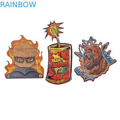 3.5g 7g Custom Printed Special Die Cut Irregular Shaped Mylar Bags Smell Proof With Zipper Snack Packaging Mylar Bags