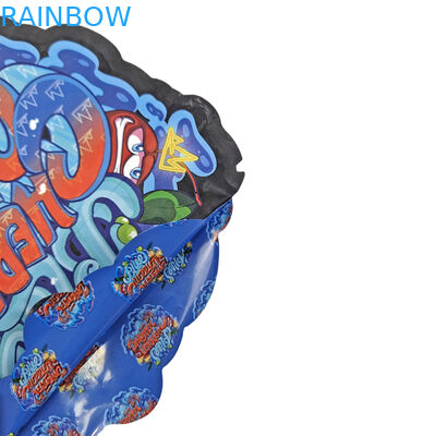 3.5g 7g 14g Special Shape Plastci Packaging Bag Hologram Smell Proof Plastic Die Cut Custom Snack Cookie Snack Bags