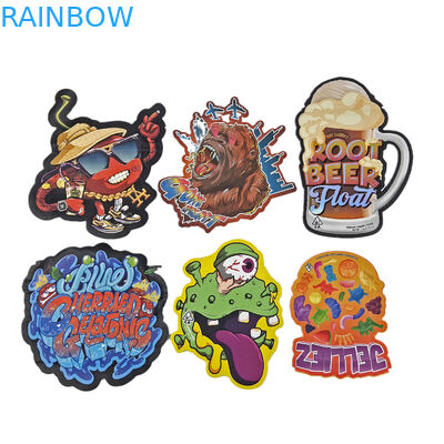 Smell Proof Custom Printed 3.5g Unique Special Shaped Irregular Food Packaging Die Cut Bags With Ziplock Mylar Bags