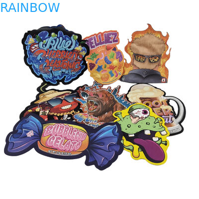 3.5g Custom Printed Mylar Bags Irregular Shaped Die Cut Ziplock Bags Packaging Bags For Snack Cookie Candy