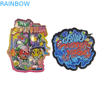 3.5g Custom Printed Mylar Bags Irregular Shaped Die Cut Ziplock Bags Packaging Bags For Snack Cookie Candy