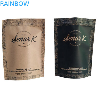 Flat Bottom Bag Food Packaging Film Plain White Printing Top Filling With Air Valve