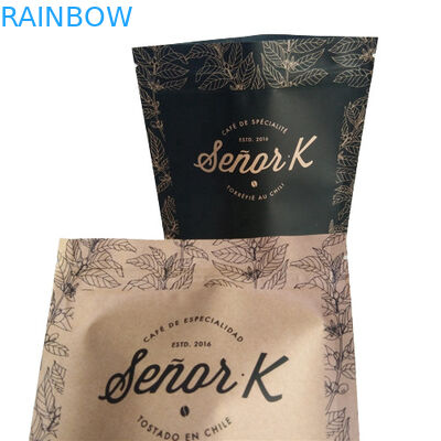 Flat Bottom Bag Food Packaging Film Plain White Printing Top Filling With Air Valve