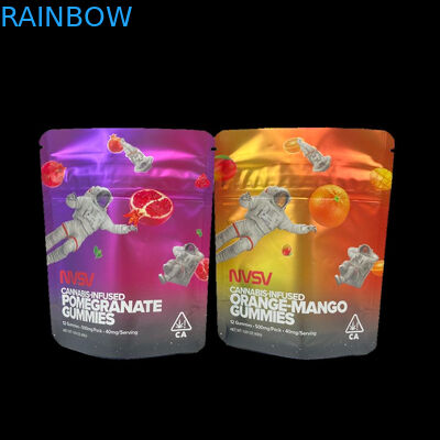 3.5 Gram Plastic Pouches Packaging Custom Label Printed CBD Cookies Resealable k