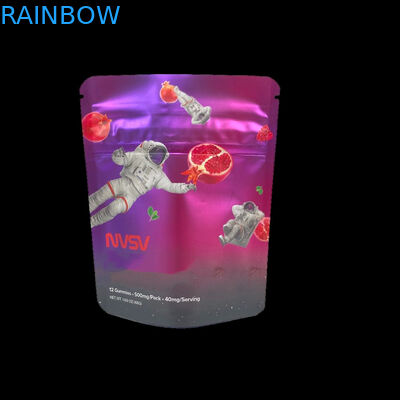 3.5 Gram Plastic Pouches Packaging Custom Label Printed CBD Cookies Resealable k