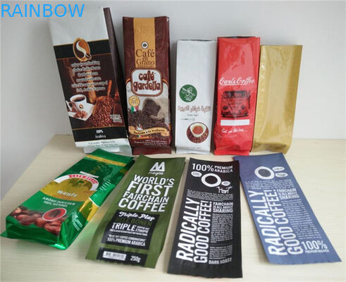 Custom Food Grade Smell Proof Aluminium Gusset Packaging Bags for Coffee Bean for 250G 500G 1KG