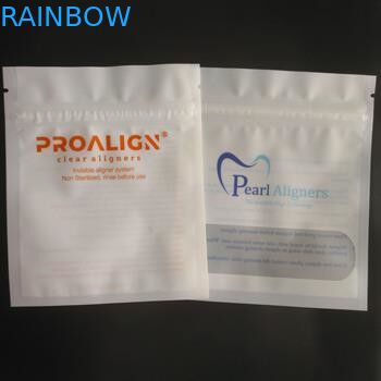 Wholesale  Recyclable Three Side Sealed Mylar Packaging Teeth Aligner For Teeth Care with Zipper