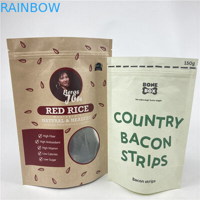 Quality Assurance Stand Up Aluminum Foil Bag With Zipper Food Snack Packaging Bag