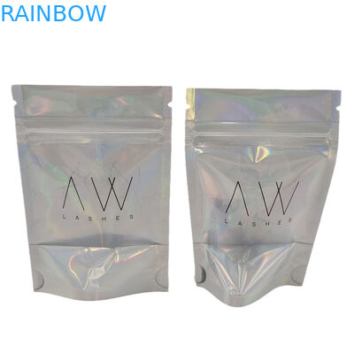 Custom Holographic Aluminum Foil Resealable Mylar Bags Digital Print Smell Proof Bags for Jewelry