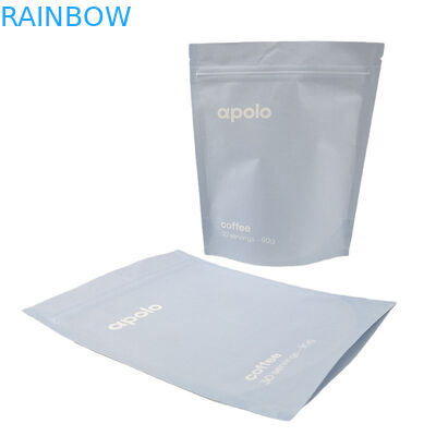 Custom Printed Kraft Paper Stand Up Zipper Bag Resealable Mylar Bags for Coffee Bean Powder