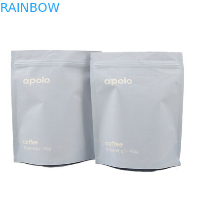 Custom Printed Kraft Paper Stand Up Zipper Bag Resealable Mylar Bags for Coffee Bean Powder