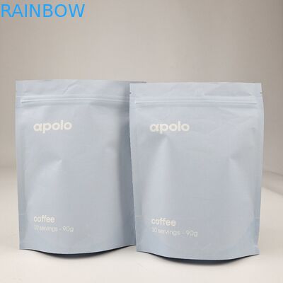 Environmental Friendly Stand Up Pouch Food Grade Zip Lock Heat Seal Printed Biodegradable Custom Food Kraft Paper Bag