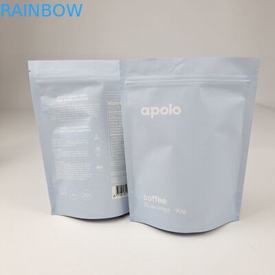 Environmental Friendly Stand Up Pouch Food Grade Zip Lock Heat Seal Printed Biodegradable Custom Food Kraft Paper Bag