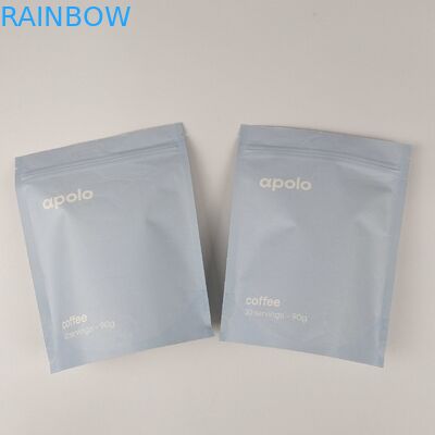 Environmental Friendly Stand Up Pouch Food Grade Zip Lock Heat Seal Printed Biodegradable Custom Food Kraft Paper Bag