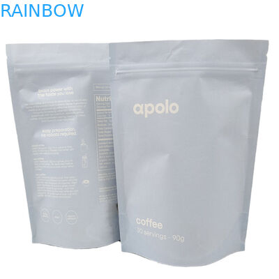 hot sale cuCstom Printed Eco Friendly Resealable Kraft Paper Pouch for Coffee Protein Powder