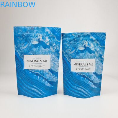 Custom Print Matte Foil 250g 400g 500g Edible Body Scrub Soak Bath Packaging Stand Up Plastic Food Packing Zipper Pouch