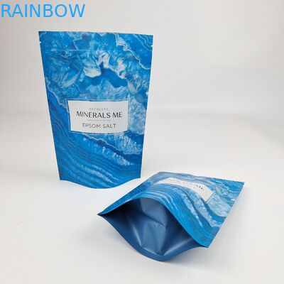 Custom Print Matte Foil 250g 400g 500g Edible Body Scrub Soak Bath Packaging Stand Up Plastic Food Packing Zipper Pouch