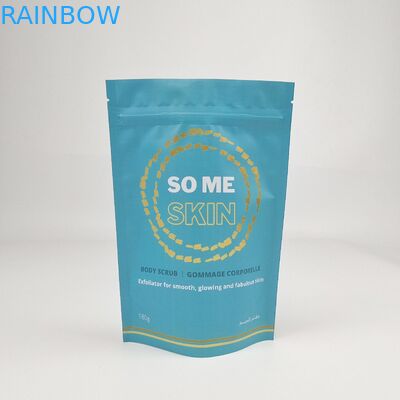 Reusable Metallic Aluminum Foil Bath Salt Stand Up Zipper Bags Body Scrubs Packaging Bag For Bath Bomb
