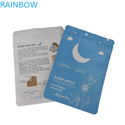 Customized Logo  Plastic Three Side Sealed Small Sachet for Sleep Patch Resealable Mylar Bags for Nipple Patch